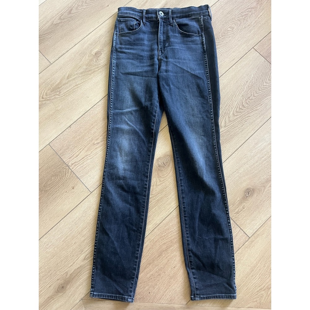 3x1 Made Here Raven Night High Rise Slim Straight Leg Jeans Women's Size‎ 26